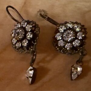 Kenny Ma San Francisco Crystal flower drop earrings